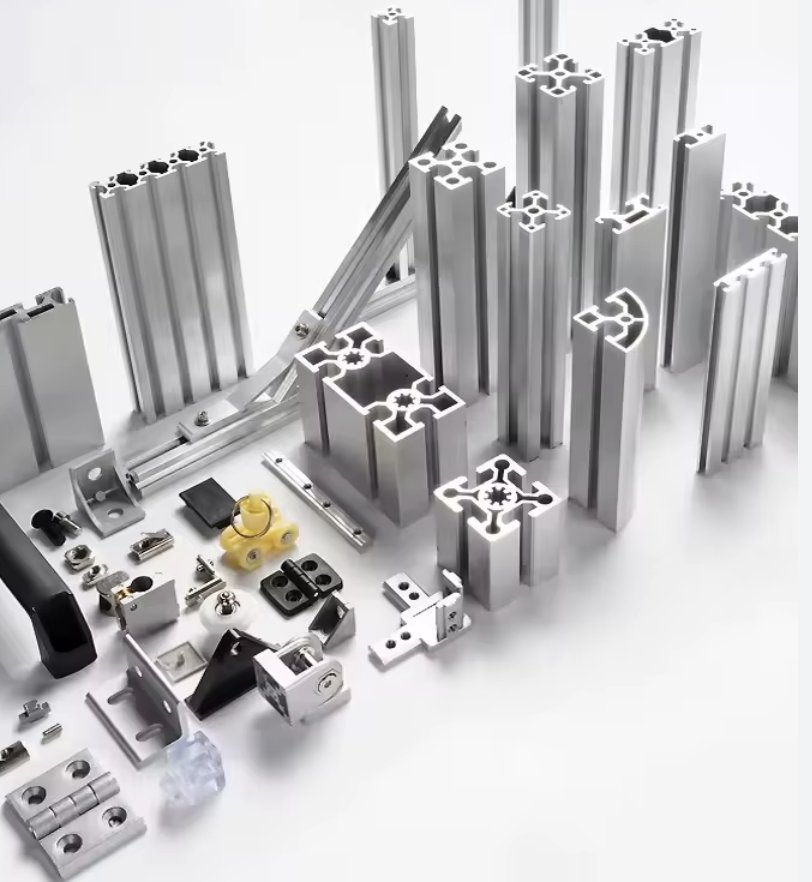 Custom aluminium extrusion profiles and fabrication hardware