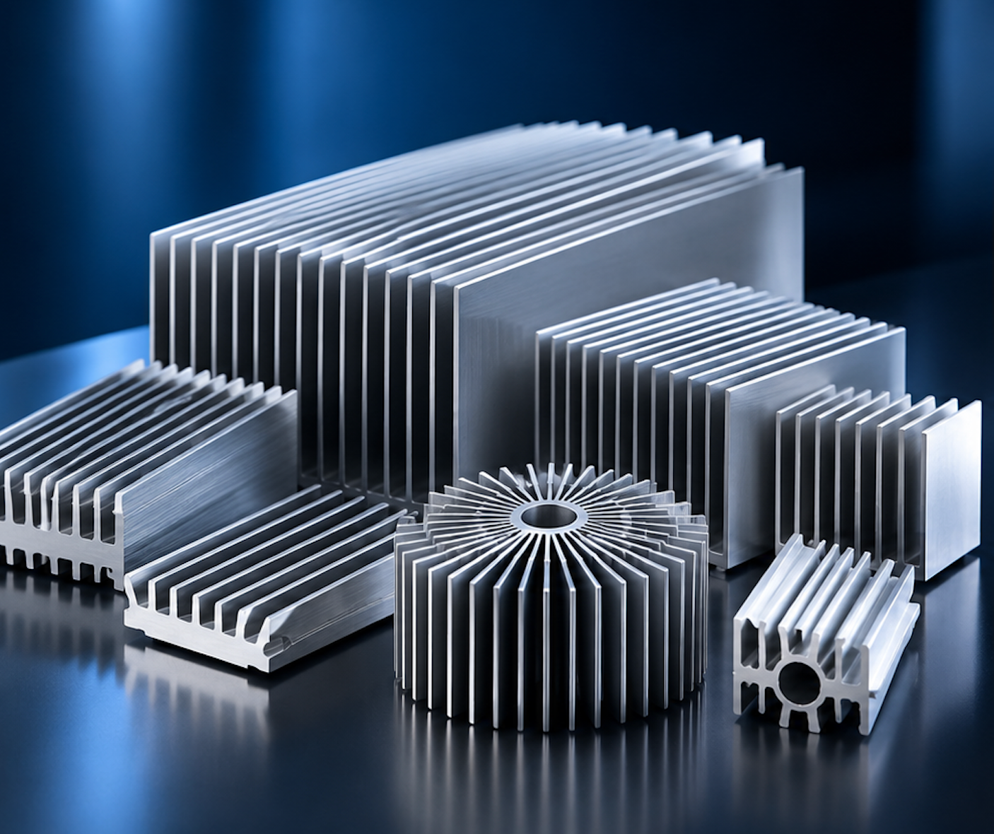 Aluminium heatsink profiles for electronics, LED, inverter and power applications
