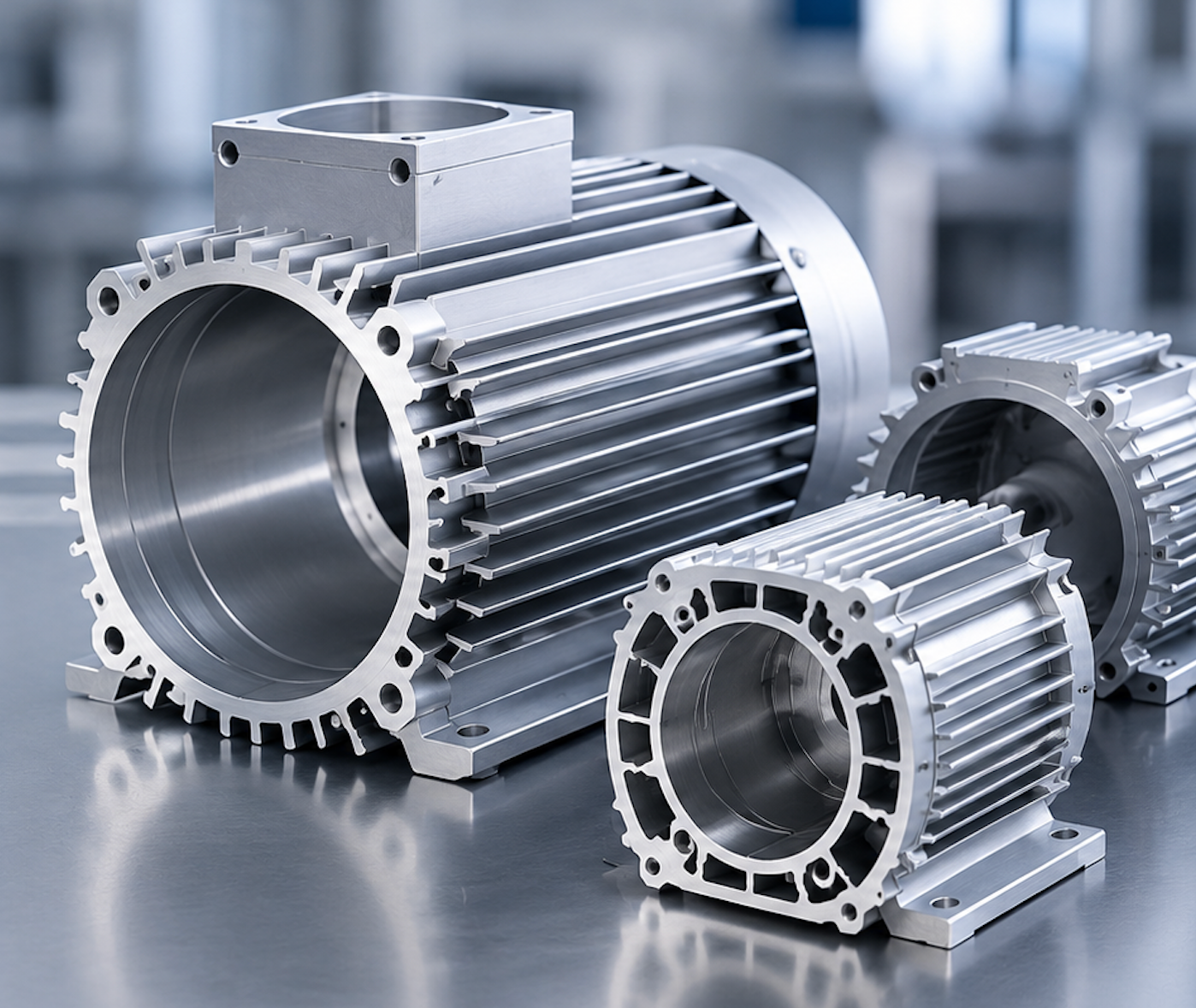 Aluminium motor bodies and motor housings